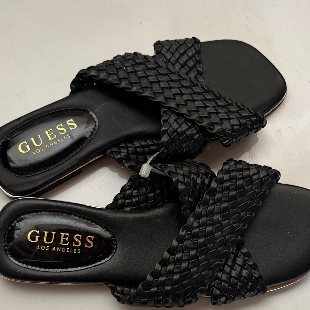 Guess Black Braided Women's Sandals
